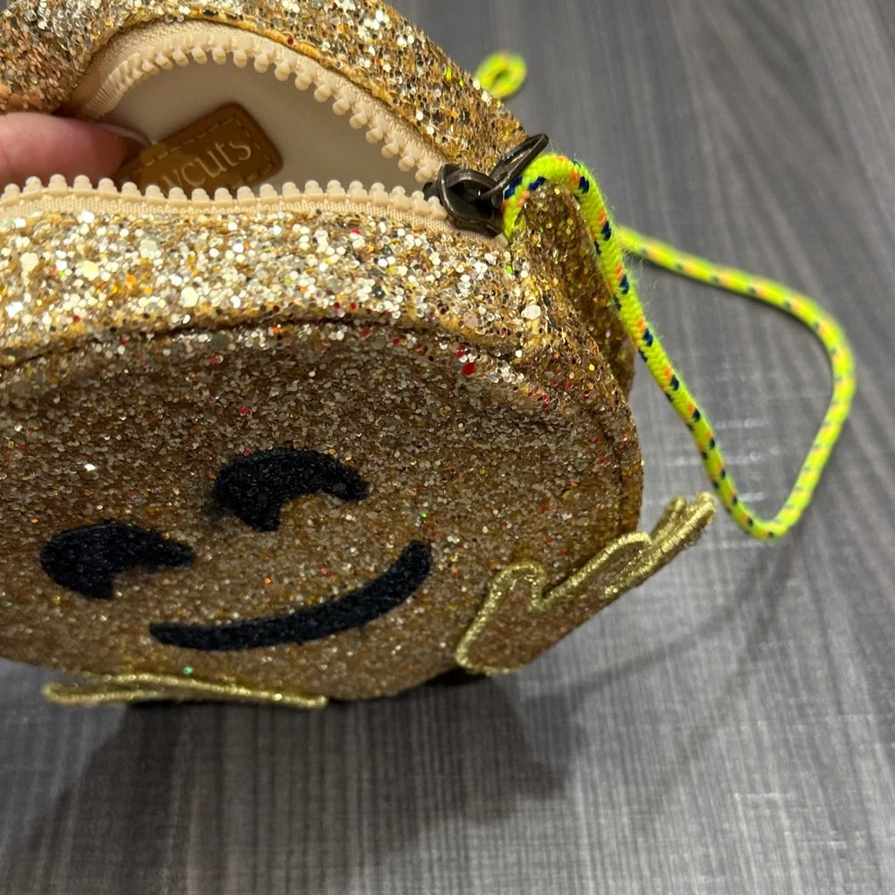 Crewcuts Gold Glitter Emoji Baby Bag - Picture 4 of 5